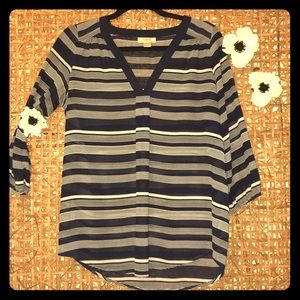 Sheer Striped Blouse